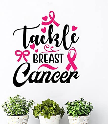Tackle Cancer de mama Vinil adesivo de parede Decalques de conscientização do câncer para parede