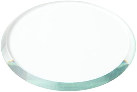 Plymor redondo 3 mm de vidro chanfrado claro, 2 polegadas x 2 polegadas
