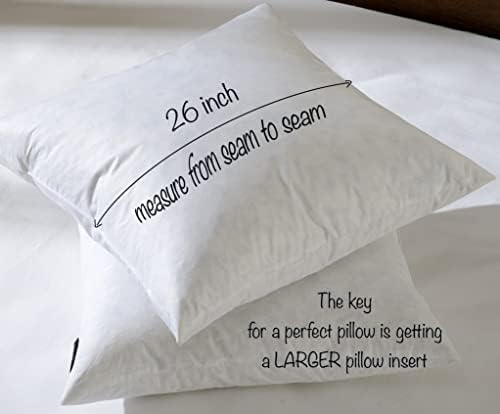 Casa básica 26x26 Euros Pillow Pillow Inserts para baixo de travesseiros