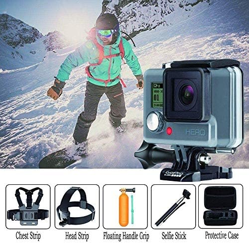 Navitech 18-in-1 Action Camera Accessories Combo Kit com EVA Case-Compatível com a câmera de ação do