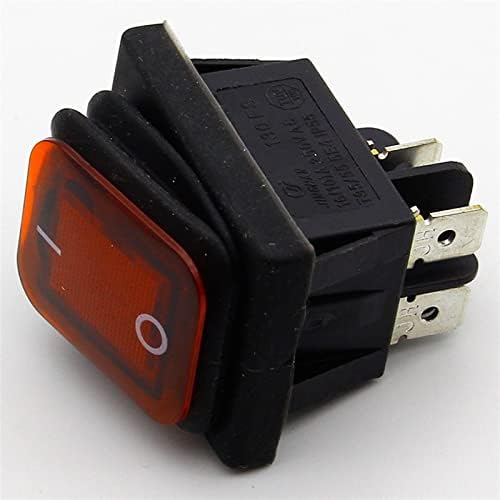 1PCS Reding Rocker Rocker Toggle Switch IP55 4pin 2Position AC250V/16A LED iluminado