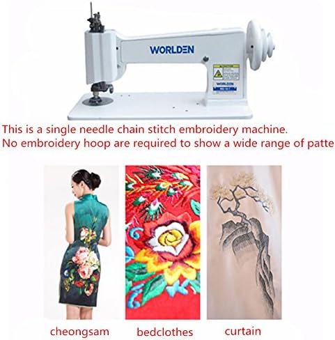 Handle Operated Operated Needle Chain Stitch Borderyer Machine - Substituição Vintage Cornely Singer 114W103