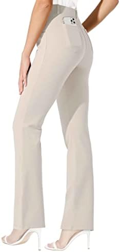 Roseedlove Women's Yoga Dress Pants, trabalhos elásticos calças/calças de bootcut casuais de negócios
