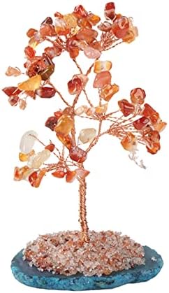 Chapéu de triagem Ornamento de Natal Árvore de cristal para decorações de casa Cristais e pedras