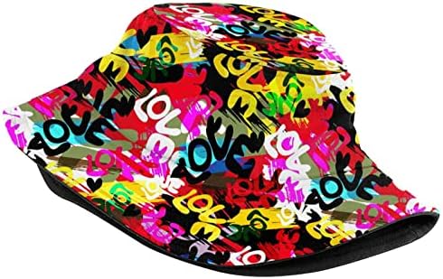 Graffiti Art Bucket Hat Hat Hat Hat Bet Travel Hat Hat Capdoor Capinho para homens unissex Mulheres