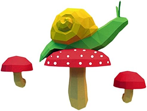 WLL-DP Snail and Cogumelos Modelagem Diy papel modelo papel brinquedo papel criativo escultura geométrica