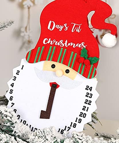 Calendário de advento de Natal Joyous - Contagem regressiva para o Natal com 24 dias - Hanging Felt