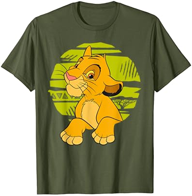 Disney O rei Leão Young Simba Paws Green 90s T-shirt