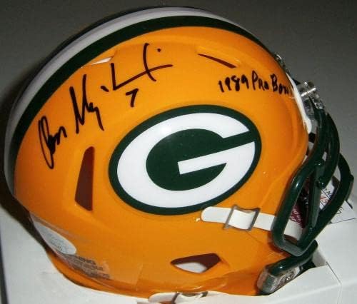 Packers Don Majkowski assinou mini capacete com 1989 Pro Bowl JSA CoA Autograf