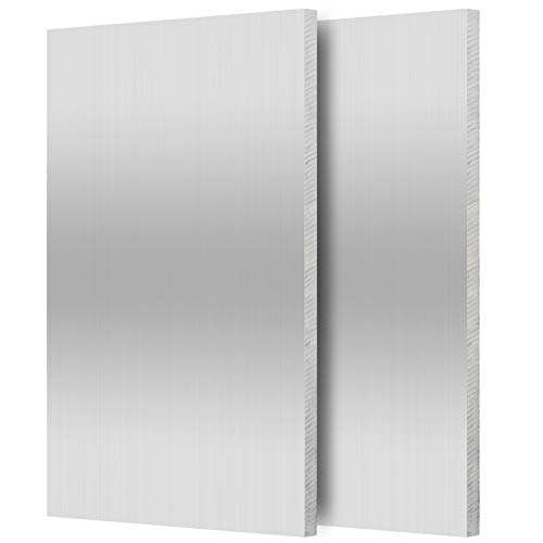Zeonhak 2 PCs 6061 T6 12 x 6 x 1/4 polegadas de alumínio Metal, produtos de construção Placa de alumínio simples