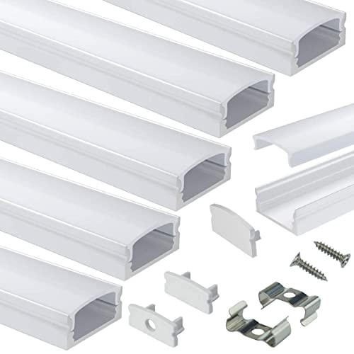 Kit de conector de canto de 6pack Muzata e 6pack U1sw U Forma Sistema de canal de alumínio LED LED