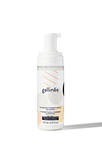 Cleanser facial de espuma Gallinée - Limpeza suave e pele clara, lavagem do rosto prebiótico com ácido lático,