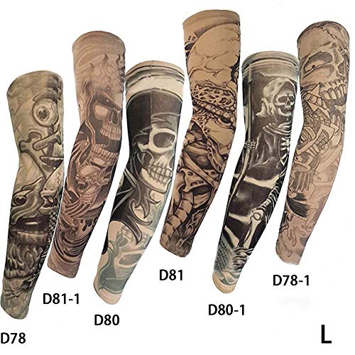 Mangas de braço de tatuagem temporária Pinkiou para homens/mulheres, mangas de tatuagem falsas capa protetora