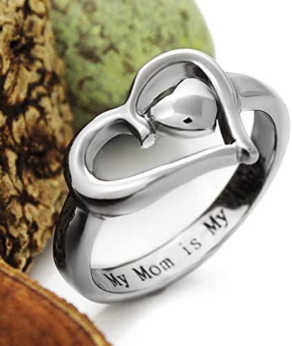 2023 New Heart Gift Day da mãe mãe My Ring Feminino My Earrings Angel Lettering Jewelry Is Rings