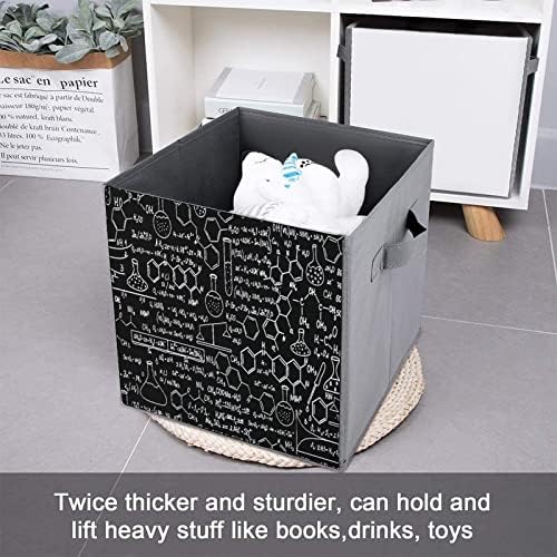 Abstract Chemistry Science Gary Cubes Storage Bins Collapsible Canvas Storage Box Closet Organizadores