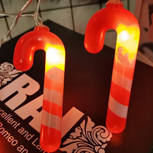 VORCOOL Christmas Candy Cane String Light 10 LEDS Fairy Light Christmas Árvore da guirlanda Lâmpada de