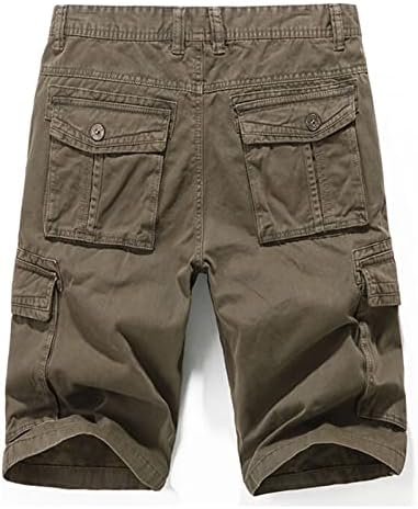 Maiyifu-GJ de cor de algodão sólida de cor masculina shorts de carga ao ar livre Multi bolsos curtos casuais