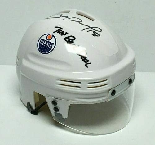 James Neal assinou o mini -hóquei de Edmonton Oilers The Real Deal Fanatics - Capacetes e máscaras autografadas