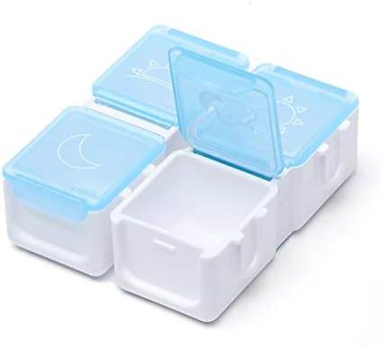 Escebida 1pc 4 recipientes pequenos kit de medicamento de viagens Recipiente de plástico Caixa portátil