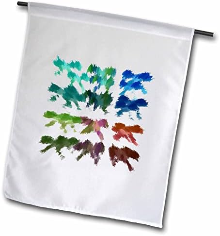 Imagem 3drose de borrão abstrato de arco em aqua azul e marrom - bandeiras