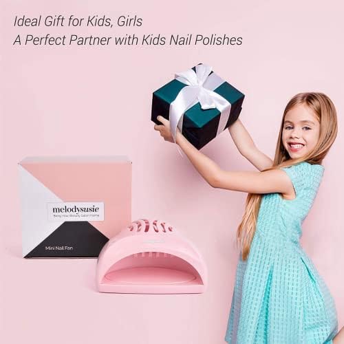 Melodysusie Kids portátil secador de unhas, mini ventilador de unhas Rápido para esmalte comum, seguro para