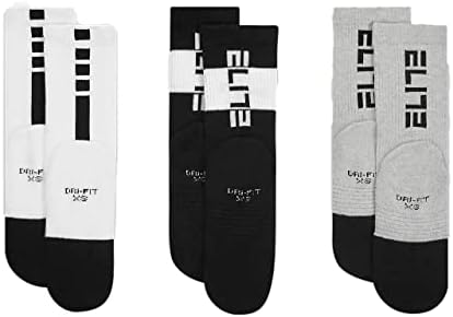 Nike Little Kids 'Dri-Fit Elite Crew Socks 3 pacote