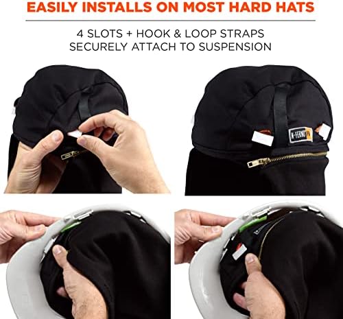 N-Ferno 6885 Hard Hat Hat FORNER, Classificação FR, Desgaste versátil, preto, 12,5 x 0,8 x 13,5 polegadas