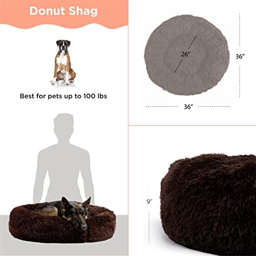 Melhores amigos de Sheri O gato de donut e cães de calma original em shap pur marrom escuro, grande 36x36