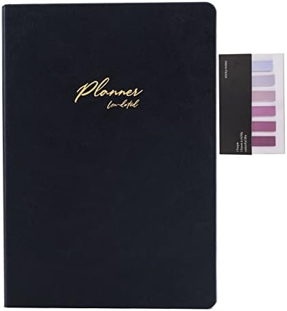 Chooxiao Planejador sem data em A5 tamanho 5,5 ”x8.1”, planejador anual de notebooks com capa de couro