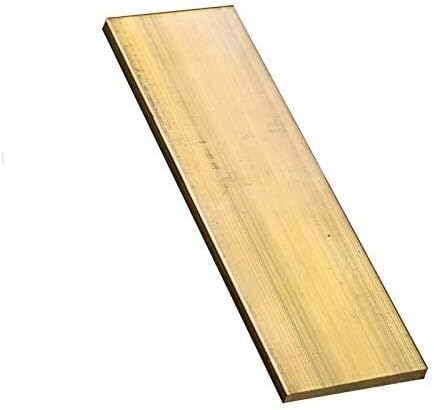 Haoktsb Placa de latão Folha de latão quadrado Barra plana linha bastão placa de cobre Pad Metal Materiais