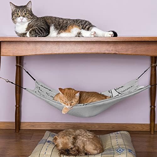 Pet Hammock Tower Cat Bed com tiras ajustáveis ​​e ganchos de metal 16,9 x13