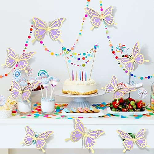 12 PCs Pap papel de decoração de festa de borboleta grande em 2 tamanho diferente 3d Decoração de parede de borboleta