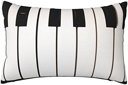 Travesseiro de cama com zíper com zíper piano-teclado macio travesseiro tampa 20x30 polegadas
