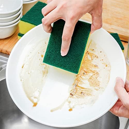 Zukeehm esponja 5pcs de limpeza de dupla face Ferramentas de cozinha de cozinha lavagem de panela de panela