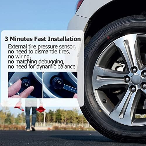 Monitor de pressão dos pneus de caminhão Minivan YWSZJ com 4 sensores externos do sistema externo