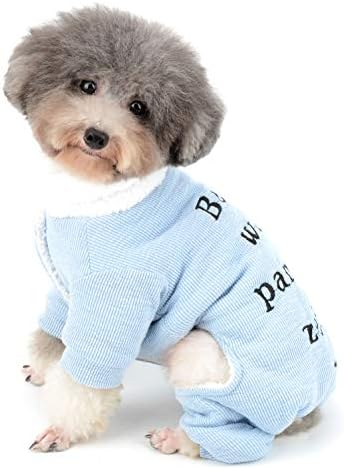 Zunea Pijamas de suéter de cachorro pequeno de cachorro Macacão de macacão malha de malhas de