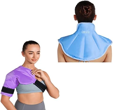 Revix ombro de ombro para lesões reutilizáveis ​​e pacote de gelo para o pescoço e ombros alívio da dor nas