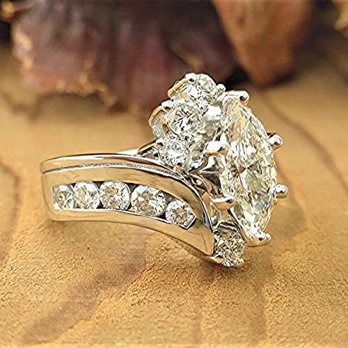 2023 Novas mulheres lindas diamantes irregulares espumante Ringsilver anéis de zircônia jóias de noivado de