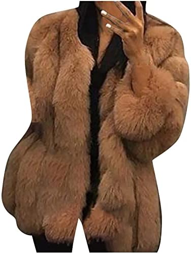Jaqueta para mulheres falsas casaco de pele peluda