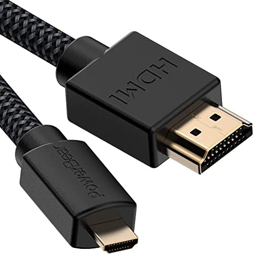 PowerBear Micro HDMI para HDMI Cabo 4K @ 60Hz com Ethernet & ARC | Compatível com a GoPro Hero 7 Black, 6, 5