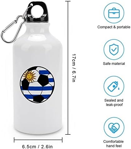 Garrafa de água de alumínio do Uruguai Soccer Caneca do coonete portátil de garrafas de viagem com