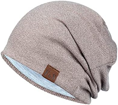 Napoo Winter Hats for Men Women Gradiente Impressão de crochê folgado ao ar livre chapéu de inverno malha