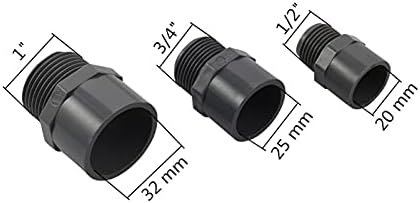 Connector de ajuste 2 pedaços de juntas de tubo de PVC com diâmetro interno 20/25/32 mm Tanque de água de água