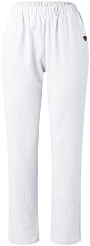 Miashui Mulheres roupas de tamanho grande calça feminina calça de calça sólida calça casual de cintura