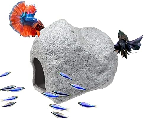 Saim empilhável aquário decoração de cavernas de rocha, decorações de aquário Caminhão de camarão esconder decoração