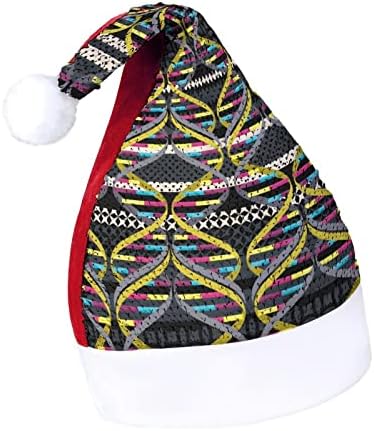 DNA Spiral engraçado chapéu de Natal lantejoulas de Papai Noel Hats para homens Mulheres Decorações