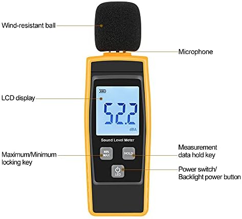 ZLXDP Digital Som Nível de som Volume de ruído Medição Testador de monitoramento da ferramenta