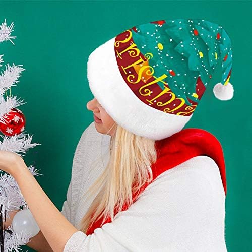 Chapéu de Papai Noel de Natal, Bling Christmas Árvores de Natal Chapéu de férias de Natal para adultos,