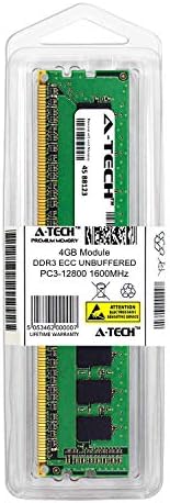 Substituição de 4 GB de Tech para Kingston KTH-PL316es/4G-DDR3 1600MHz PC3-12800 ECC UDIMM NO
