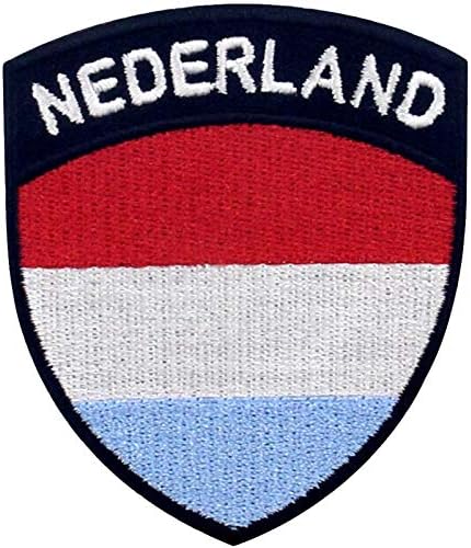 EMBTAO HOLLANDS Holanda Bandeira da bandeira do escudo Apliques bordados ferro em costura no emblema nacional